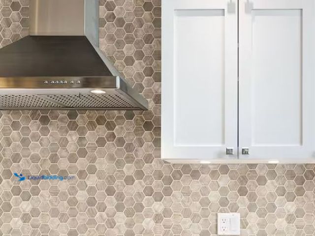 Lot 49-1576730 - Approx (14) Sq ft of MSI Driftwood 2 in. Hexagon 12 in. x 12 in. x 0.24 in. Recycled Glass Mesh-Moun...