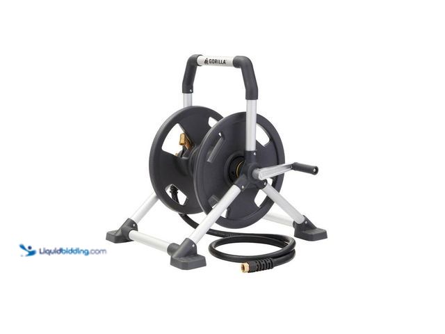 Lot 49-3564654 - Gorilla 150 ft. Aluminum Zero Rust Hose Reel, Model # GRS-150H, Unused.