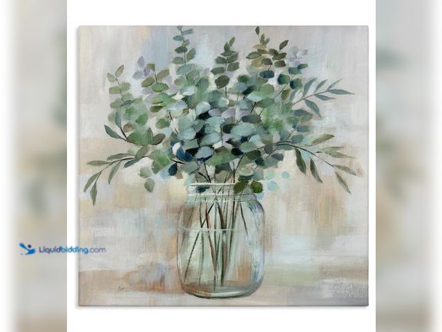 Lot 49-1558951 - Stupell Industries Soothing Eucalyptus Herb Arrangement, Designed By Nan, 17 x 17, Canvas Wall Art, ...