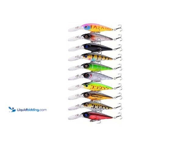 Lot 49-5388463 - Lot of 10 Crankbait Fishing Lures 4.4" 10.3g - NEW - The set includes a variety of colorful and real...
