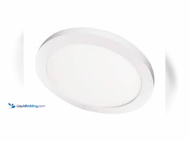Lot 49-5488099 - Commercial Electric 15 in. 22.5-Watt Dimmable White Integrated LED 1650 Lumens Round Flat Panel Flus...
