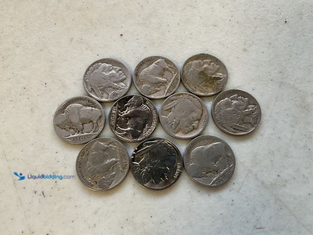 Lot 49-5467363 - LOT OF 10 VINTAGE BUFFALO NICKELS VARIOUS YEARS