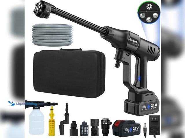 Lot 49-5488382 - Cordless Pressure Washer 1450PSI, Brushless Motor Cordless Power Washer Gun, 2X4000mAh Battery Press...