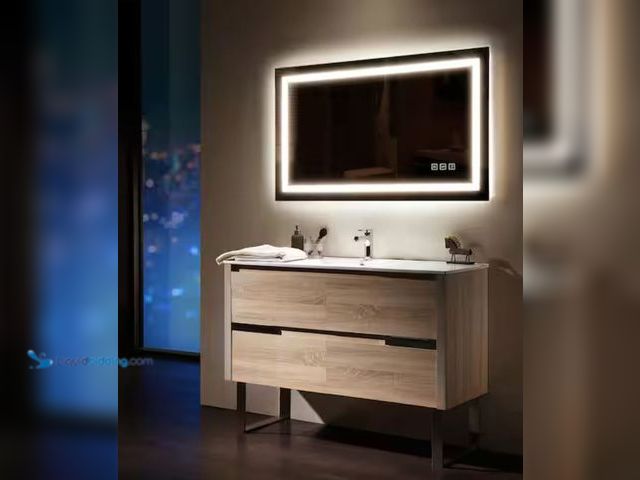 Lot 49-2006125 - TOOLKISS Classic 40 in. W x 24 in. H Rectangular Frameless Anti-Fog LED Light Wall Bathroom Vanity M...