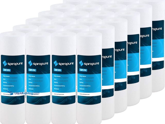 Lot 49-5452665 - SpiroPure SP-P5 10x2.5 5 Micron Spun Melt-Blown Polypropylene Sediment Water Filter Cartridge SDC-25...