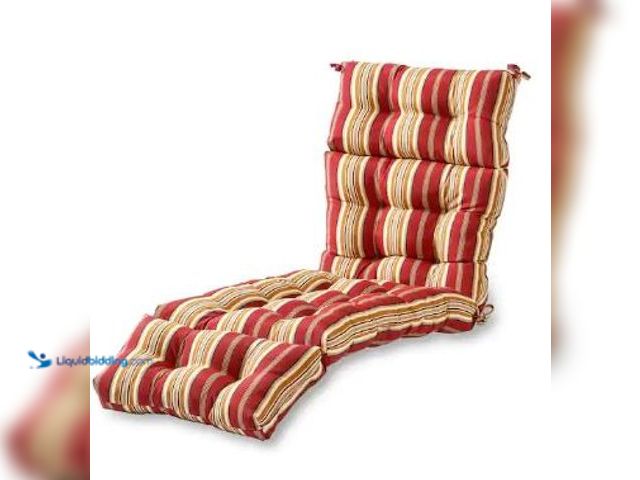 Lot 49-1517478 - Greendale Home Fashions Roma Stripe Outdoor Chaise Lounge Cushion, Model # OC4804-ROMA STR, Unused. ...