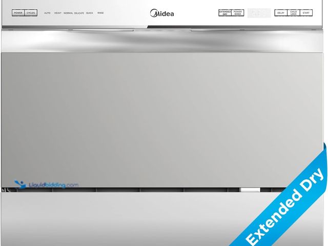 Lot 49-3535513 - Midea MDC22P2ASS Countertop Dishwasher, 6 Place Settings & 6+2 Washing Cycles Portable Dishwashers, ...