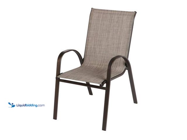 Lot 49-1548591 - Lot of (3) StyleWell Sling Stack Outdoor Dining Chair in Riverbed. Model # FCS00015J-RB. Unused.  Re...