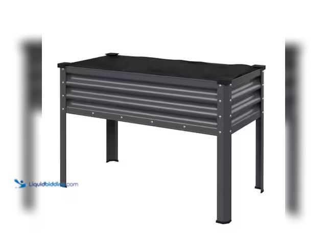Lot 49-2000395 - VEIKOUS 48 x 24 x 30 in. Galvanized Raised Garden Bed, Metal Elevated Planter Box, Dark Gray, Model ...