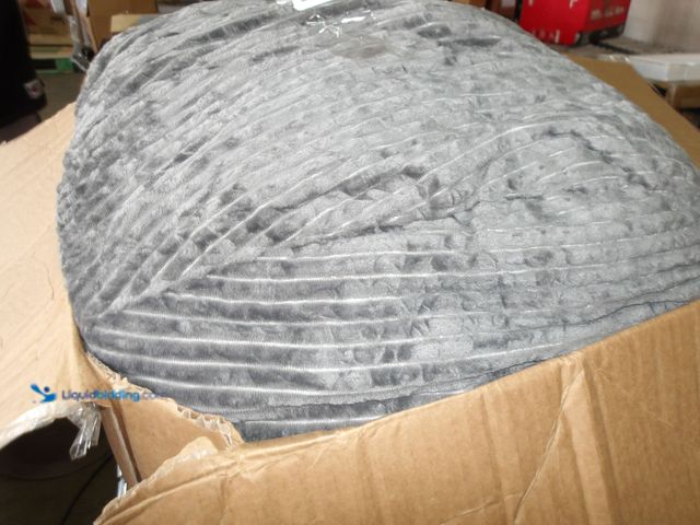 Lot 49-1517007 - Over Sized Foot Rest/ Ottoman, Soft, Grey, Unused  Ref#4G-0723