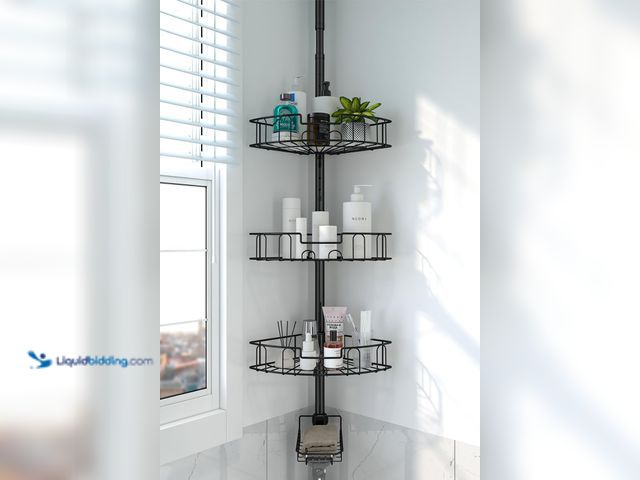 Lot 49-5408524 - Corner Shower Caddy Tension Pole, Rustproof Stainless Steel Tension Rod Corner Shower Caddy. [ASIN: ...