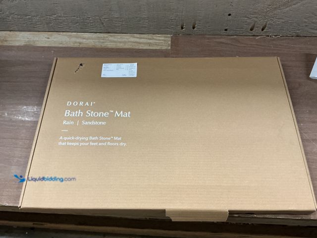 Lot 49-3511734 - DORAI Bath Stone Mat (rain, Sandstone) Unused (no factory pic)