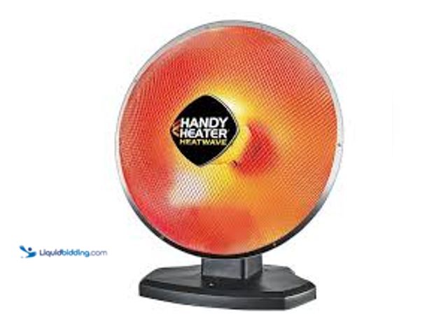 Lot 49-3536441 - HANDY HEATER 1200-Watt Electric Oscillating Ceramic Parabolic Space Heater. Model # HEATPO-MC1. Unus...