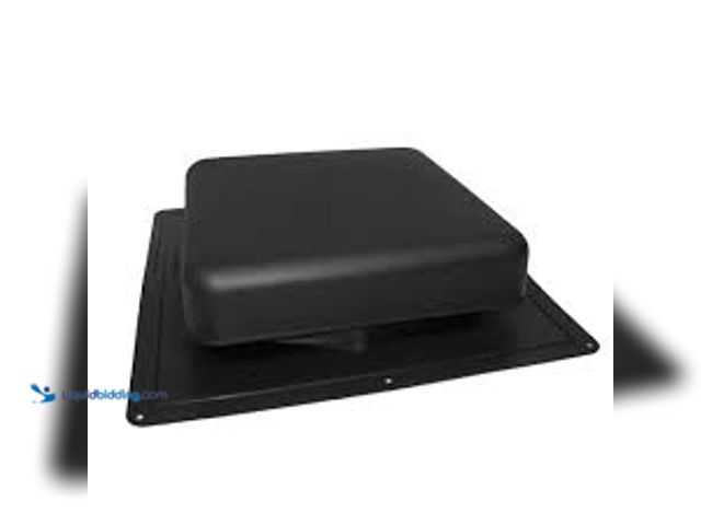 Lot 49-5459610 - QTY 2 - Master Flow 60 sq. in. NFA Resin Square-Top Roof Louver Static Vent in Black.Model # RT65BL