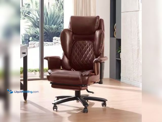 Lot 49-5514145 - Bestier
Faux Leather High-Back Ergonomic Office Chair in Brown with Adjustable Padded Arms, Swivel ...