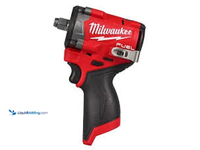 Lot 49-3525635 - Milwaukee M12 FUEL 12V Lithium-Ion Brushless Cordless Stubby 1/2 in. Impact Wrench (Tool-Only). Mode...