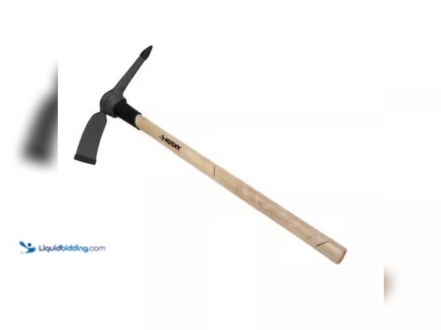 Lot 49-2005952 - Husky 5 lb. Pick Mattock with 36 in. Wooden Handle, Model # 201906, Used, Dirty from use.   Ref#ASB0...