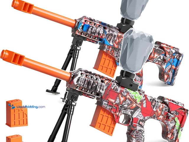 Lot 49-3527494 - 2 Pack Electric Blaster Toys, Full Auto Splatter Blasters - 11 Rs Per Seconds, 7.4V/500 mAh Batterie...