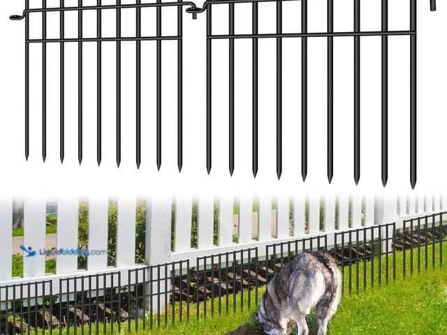 Lot 49-3511754 - 28 Pack Animal Barrier Fence, 13in(H) x28.5ft(L) No Dig Fence for Dogs, 1.2 in Gap Anti Digging Fenc...