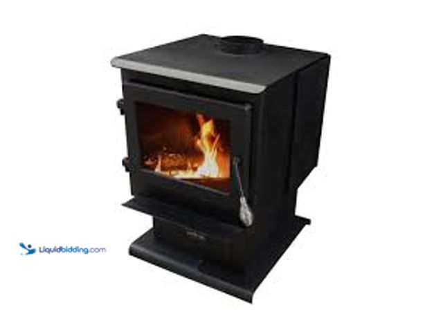 Lot 49-5488227 - CLEVELAND IRON WORKS Heats up to 2,000 sq. ft. Ontario Wood Stove - Black. Model # F500105. Unused