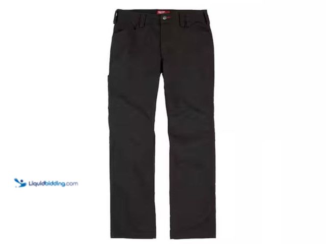 Lot 49-2026076 - Milwaukee Men's 34 in. x 32 in. Black Cotton/Polyester Work Pants with 7 Pockets, Model # M650B-3432...
