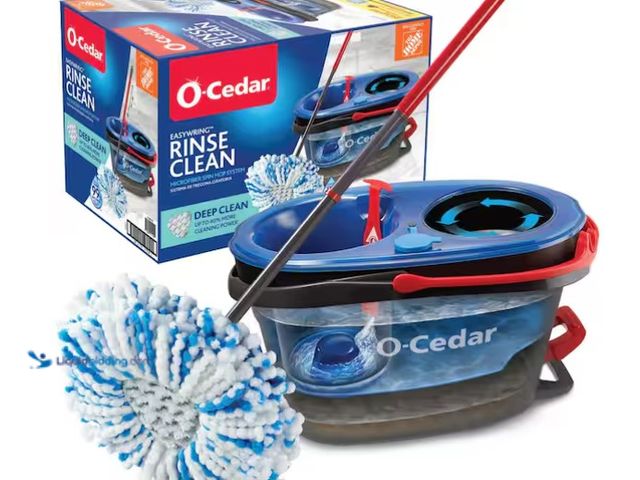Lot 49-1571214 - O-Cedar Rinse Clean Deep Clean Microfiber Spin Mop, Clean with Clean Water (The Home Depot Exclusive...