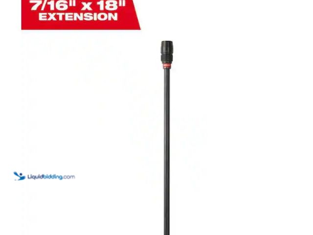 Lot 49-5574063 - Milwaukee
18 in. x 7/16 in. QUIK-LOK Universal Extension Bit. Store SKU # 704763. Unused