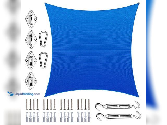 Lot 49-5543601 - ROYAL SHADE
10 ft. x 20 ft. Rectangle Sun Shade Sail with Hardware Kit-Blue. Model # Rk-TAPR1020-6....