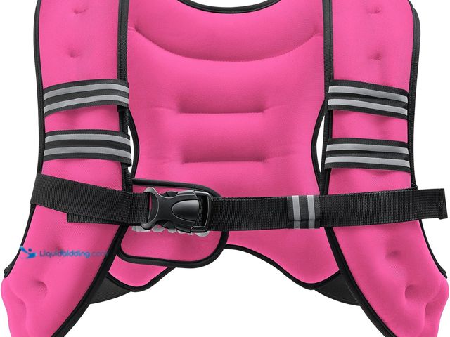Lot 49-5416289 - ZELUS Weighted Vest Weight Vest with Reflective Stripe for Workout, Strength Training, Running, Fitn...