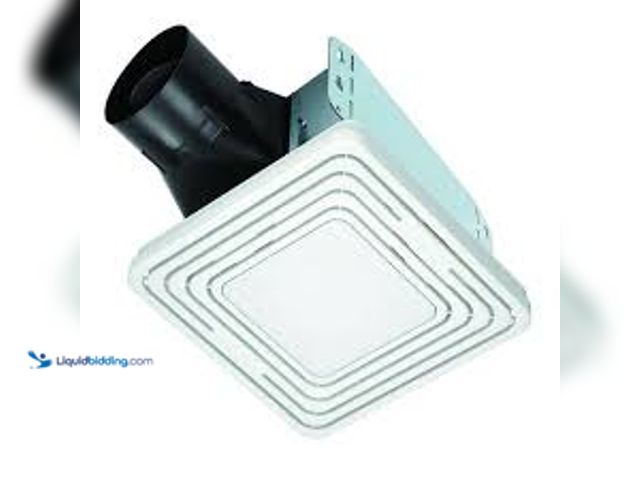 Lot 49-1629196 - Broan-NuTone Roomside Series, White, 80 CFM, No Cut Roomside Installation with Light, ENERGY STAR, B...