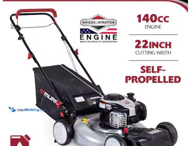 Lot 49-1627549 - Murray 22 in. 140 cc Briggs & Stratton Walk Behind Gas Self-Propelled Lawn Mower with Front Wheel Dr...