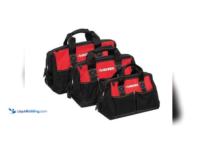Lot 49-2000817 - Husky 18 in., 15 in. and 12 in. Tool Bag Combo. Unused.  Ref#hd0629