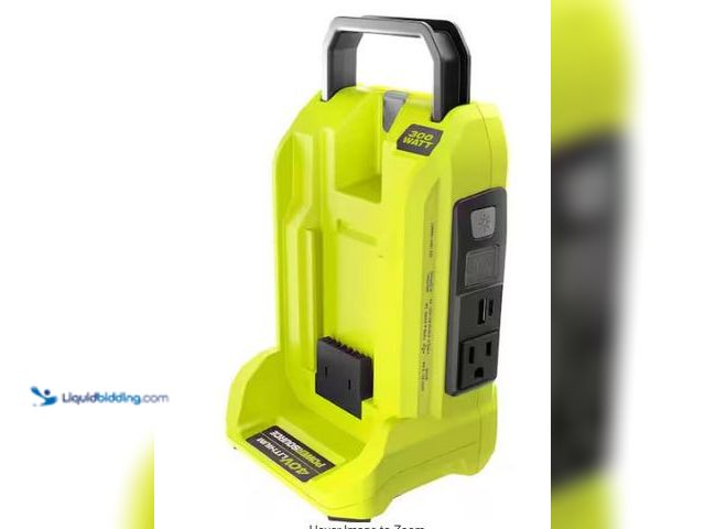 Lot 49-1518490 - RYOBI 40V 300-Watt Portable Battery Inverter Power Source (Tool Only) Model # RYi300BG, Used  Ref#HD...