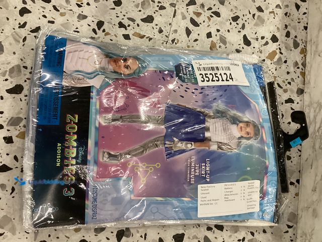 Lot 49-3525124 - Kids Light-Up Addison Alien Costume - Zombies 3, Large, Unused.