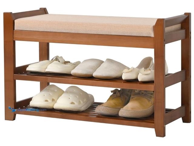 Lot 49-3433502 - PETKABOO Shoe Rack Bench with Storage 27.6 in, Entryway Bench Shoe Storage with Cushion for Hallway,...