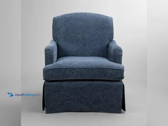 Lot 49-5433888 - Art Leon Traditional Fabric Upholstered Swivel Accent Chair, Armchair with Wood Frame. Item is Unuse...