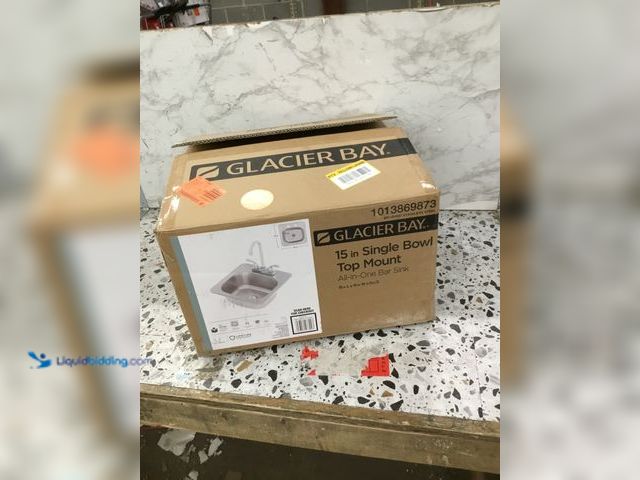 Lot 49-5478675 - Glacier Bay
Pro 15 in. Drop-In Single Bowl 20-Gauge Stainless Steel Kitchen Sink with Faucet Item i...