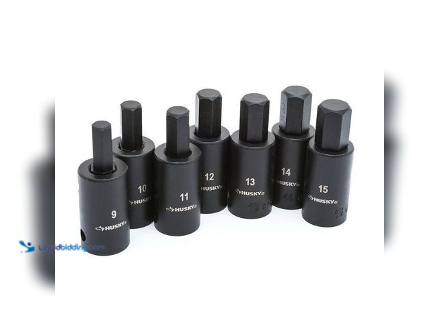 Lot 49-5413967 - Husky
1/2 in. Drive Hex Bit Impact Socket Set MM (7-Piece) UNUSED