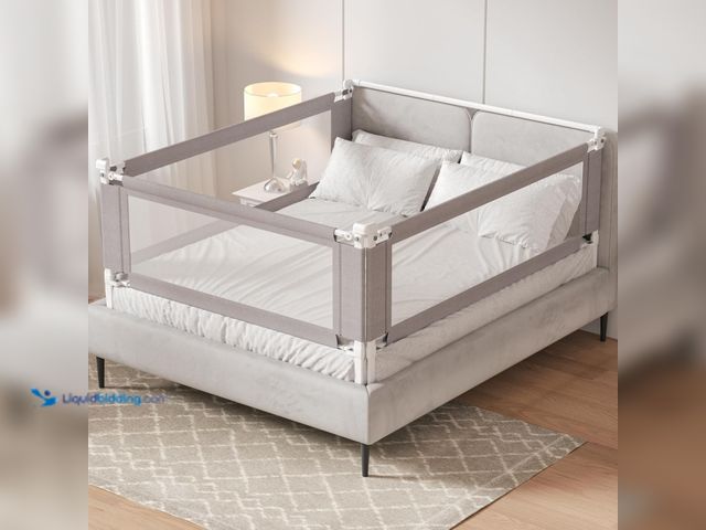 Lot 49-5410317 - 3-Pack Queen Size Bed Rail for Toddlers - Height Adjustable Baby Bed Rail Guard with Headboard Rod,S...