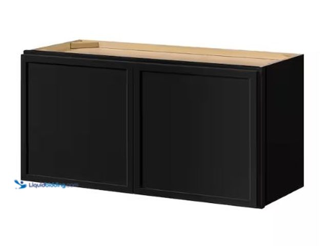 Lot 49-1630803 - Hampton Bay Leyton 30 in. W x 12 in. D x 15 in. H Ready to Assemble Plywood Slim Shaker Wall Bridge ...