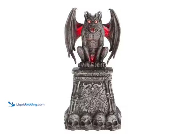 Lot 49-1527914 - Home Accents Holiday 5 ft. Grave & Bones LED Gargoyle, Model # 25PA04612, Unused.  Ref#HDPA0904 Ref#...