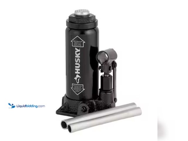 Lot 49-1550496 - Husky 6-Ton Hydraulic Bottle Car Jack, Heavy-duty with 12,000 lbs. lifting capacity, Model # HPL6B, ...