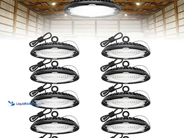 Lot 49-5475874 - HYPERLITE High Bay LED Shop Lights: 10-Pack 150W UFO Light for Warehouse - UL-Listed Warehouse Light...