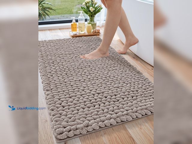 Lot 49-5448270 - LUMI Luxury Bathroom Rug, Ultra Soft Quick Dry Bath Mat, Non-Slip Absorbent Thick Chenille Bath Rug,...