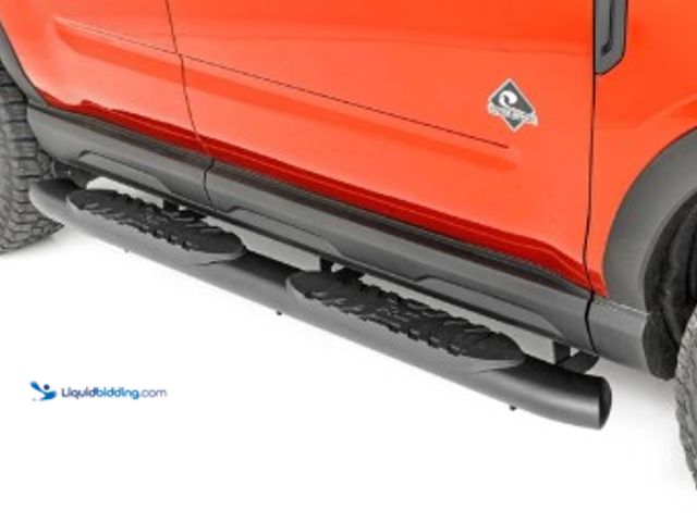 Lot 49-2022886 - Rough Country Oval Nerf Step 4.5 Inch Crew Cab Black 21-22 Ford Bronco Sport 4WD, Model # 21006, MSR...