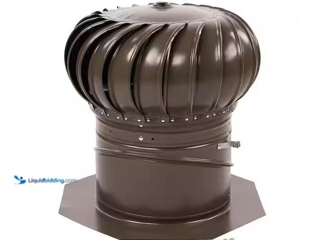Lot 49-1576522 - Master Flow 12 in. Weathered Wood Galvanized Steel Internally Braced Dual-Bearing Wind Roof Turbine ...