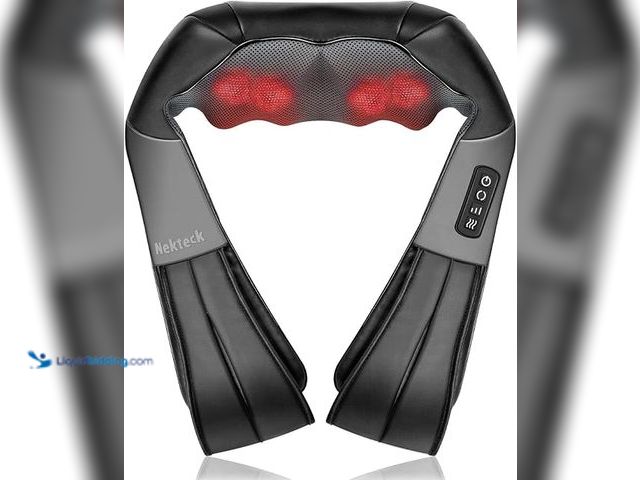 Lot 49-3528931 - Nekteck Shiatsu Neck Massager for Pain Relief Deep Tissue with Heat, 3D Kneading Massage Pillow Back...