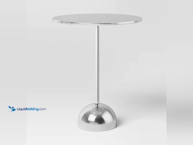 Lot 49-5447646 - Modern Pedestal Side Table - Room Essentials. [Model: 249-19-1805] Used