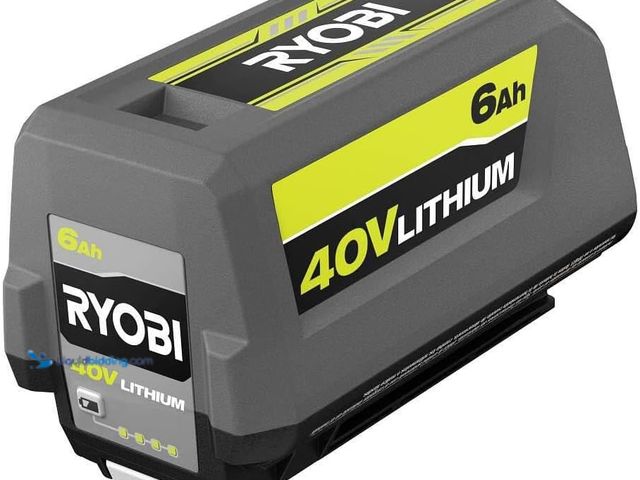 Lot 49-5453570 - Ryobi 40-Volt Lithium-Ion 6.0 Ah High Capacity Battery. [Model: B07QMHMBCF] Unused