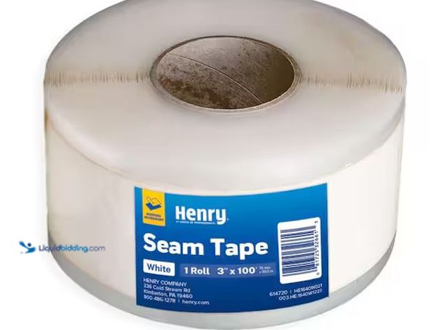 Lot 49-1568953 - Lot of (2) Henry Single-Ply Roofing Self-Adhering Seam Tape (White) 3 in. x 100 ft. (25 sq. ft.) Mod...